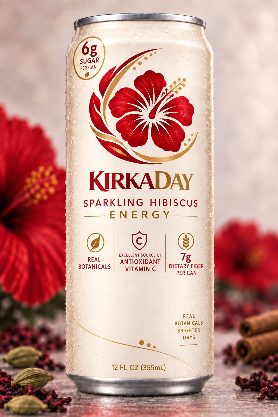 KirkaDay Sparkling Hibiscus Energy can